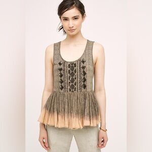 ANTHROPOLOGIE Suva Swing Tank Top by Akemi + Kin | Size XS | Sequined | EUac